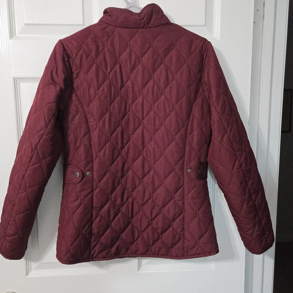 Eddie Bauer Maroon Quilted Puffer Jacket